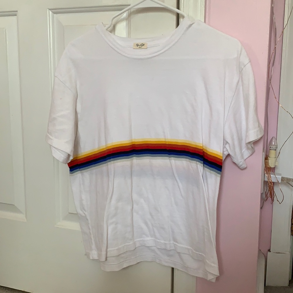 white boxy tee